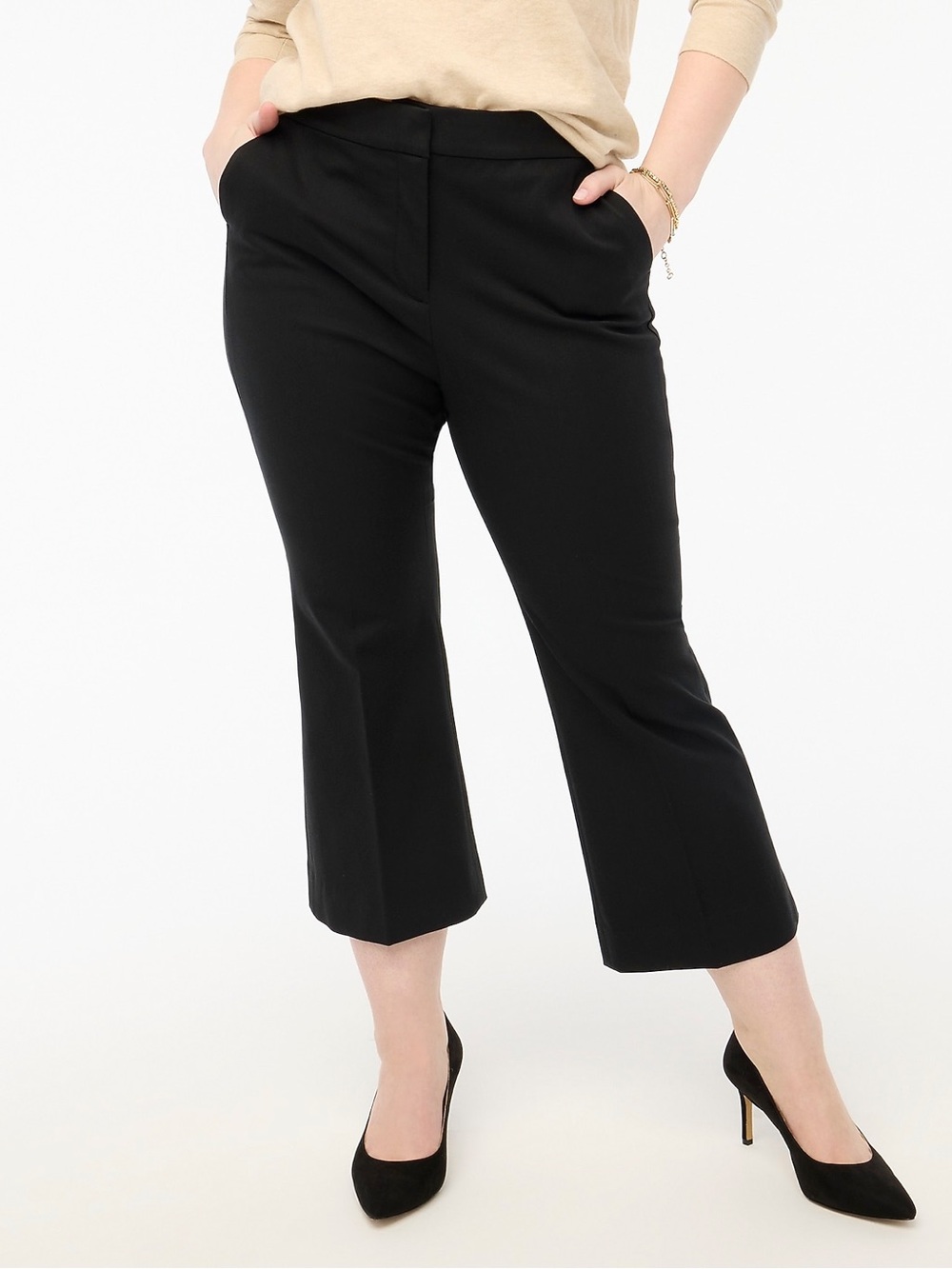 NWT J. Crew Factory Kelsey Flare Pant in Black Size 16P